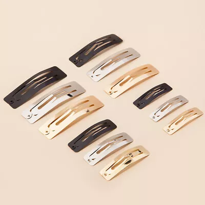 £2.75 • Buy 10pcs Hair Clips Women Girls Snap Hair Pins DIY Making Metal Barrettes 5/6/7/8cm