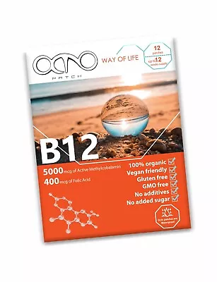 Vitamin B12+ Transdermal Patches (methylcobalamin) + Folic Acid 3 Months Supply • £9.48