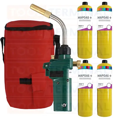 Super Professional Plumbers Hot Bag Soldering Fire Torch 4 Mapp Map Gas Brazing • £89.99