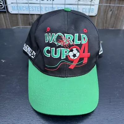 Vintage 1994 World Cup Logo Athletic Snapback Hat Cap Mexico/Italy Colors Black • $20