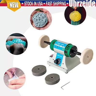 Portable Jewelry Polisher Bench Grinder Watch Gem Buffing Machine Variable Speed • $56.64