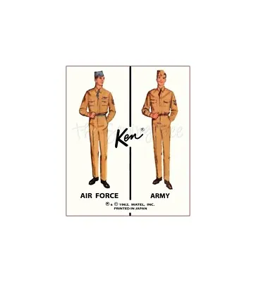 Vintage Made For Ken Doll Army Air Force Poster  #797  Repro 1960's • $5.99