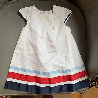 Baby Girls Mothercare Stripe Smock Summer Dress 9-12 Months • £8