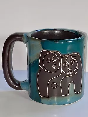 Design By Mara ~ Large Stoneware Mug 16 Oz Cup Mother Father Child Family Mexico • $28