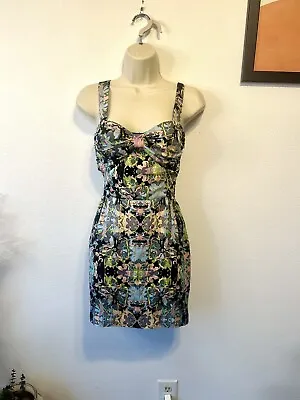 Mara Hoffman XS / S Kaleidoscope Print Mini Pencil Dress Cut Out Indie Sleeze • $47.50