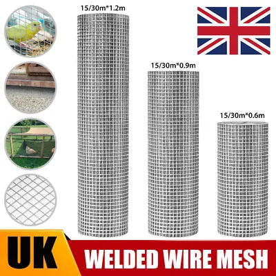 Welded Wire Mesh 1 X1  Galvanised Fence Aviary Rabbit Hutch Chicken Run Coop Pet • £25.99