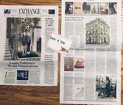 $5.95 • Buy Wall Street Journal MULTIPAGE Article LOUIS VUITTON Business YAYOI KUSAMA Pictxt