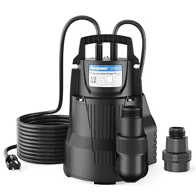 1/2 HP Automatic Sump Pump 2450GPH Submersible Water Pump With 3/4”Garden Ho... • $132.73