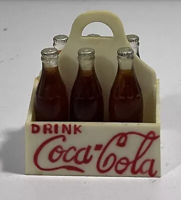 Vintage Advertising Miniature Plastic Coca Cola Bottles In Carry Crate • £4