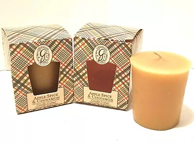 Greenleaf Apple Spice & Cinnamon Scented Votives Lot 2 Candle Cube Retired • $9.10