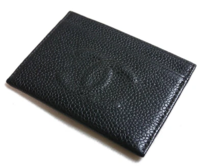 $350 • Buy Authentic CHANEL Card Case Cocomark Business Card Holder Leather #1353