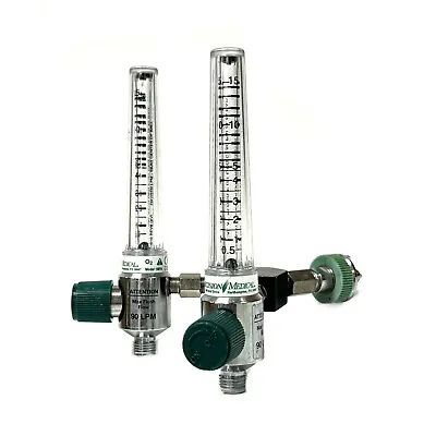 Precision Medical Dual O2 Flowmeter Model 1MFA W/ Y Block Assembly • $125