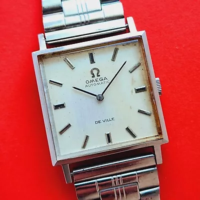 Omega De Ville Watch 1969 Tank Automatic Cal 671 Vintage 161.014 For Repair • $399