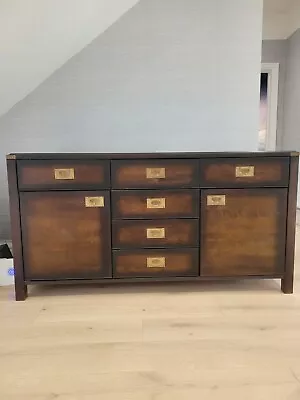 £279 • Buy Large 160cm Wide Solid Dark Wood John Lewis Sideboard 2 Cupboards 6 Drawers