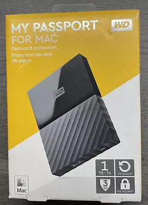 WD 1TB My Passport For Mac Portable External Hard Drive - New/Sealed • $39.95