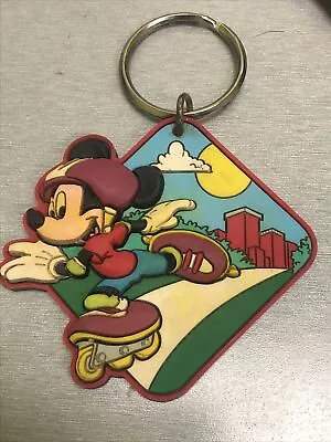 Disney's Mickey Mouse Rollerblading Keyring Key Ring Mickey Mouse Works Cartoon • $8.95