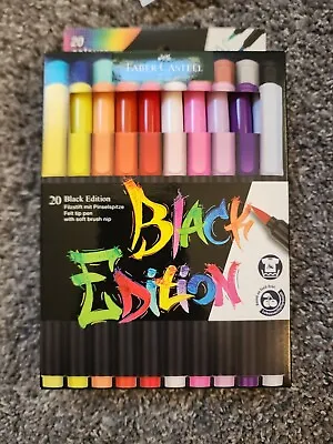 Faber Castell Black Edition Felt Tip Pens 20pk • $18.49