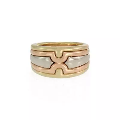 $1654.32 • Buy Bulgari Bvlgari Parentesi 18k Tri-Color Gold Wide Band Ring Size 6