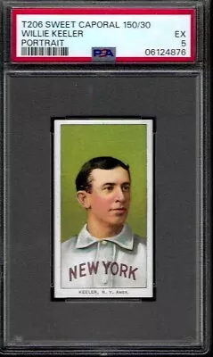 PSA 5 - 1909 T206 Sweet Caporal 150/30 - Willie Keeler (Portrait) NY Yankees HOF • $1999.95