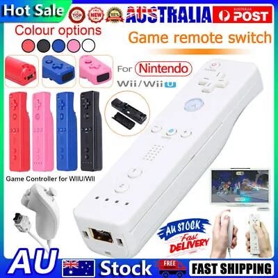 Built In Motion Plus Remote Controller & Nunchuck For Nintendo Wii / Wii U AU BB • $18.99