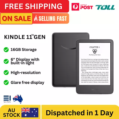 NEW 2022 Amazon Kindle WiFi Black EReader  - 16GB MEMORY Free Delivery AU Stock • $234.44