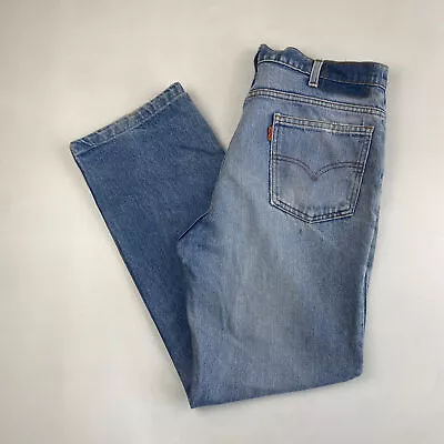 Levi’s Vintage 80’s Orange Tab Light Blue Jeans  W34 L29 • £28.95