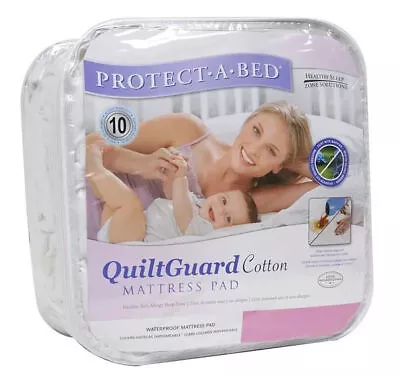 Protect-A-Bed QuiltGuard Waterproof Cotton Mattress Pad In White Full Size • $24.99