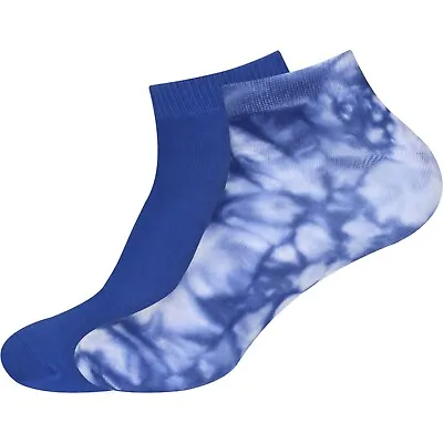 BambooMN Bamboo Fiber Men's Tie Dye Ankle Socks - 2 Pairs • $13