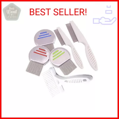 Qtopun Nits Free Lice Comb Stainless Steel Louse Comb Head Lice Comb Flea Comb • $15.30