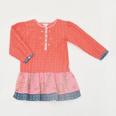 Mimi & Maggie Girl's Dress 6X Pink Boho Long Sleeve Summer Shift NWT • $24.99