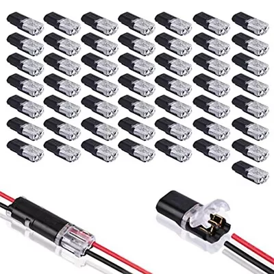 50PCS -Wire Plug-in Connector With Locking BucklePluggable Connectors 2 Pin 2s • $12.79