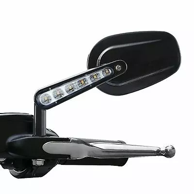 $148.88 • Buy Black Rear Mirrors Turn Signals For Harley Davidson VROD Muscle VRSCF 09-17