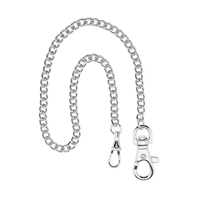 Pocket Watch Chain Vest Chain Albert 14.5 Inch Hanging Watch Chain Silver • £8.36