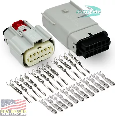 Molex GREY 12 Pin Wire Connector Harley Waterproof Sealed Kit MX150™ • $19.11