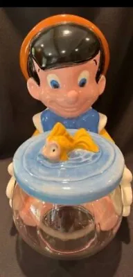 Vintage Disney Pinocchio/Goldfish Bowl Cookie Jar Treasure Craft • $115