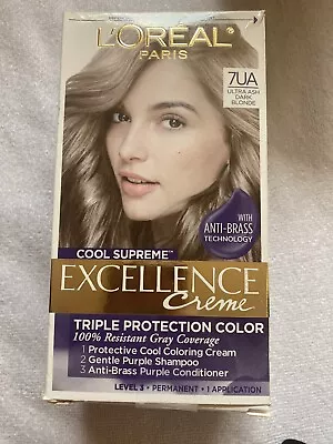 L'oreal Excellence Creme Cool Supreme Hair Color Dye 7UA Ultra Ash Dark Blonde • $19.85