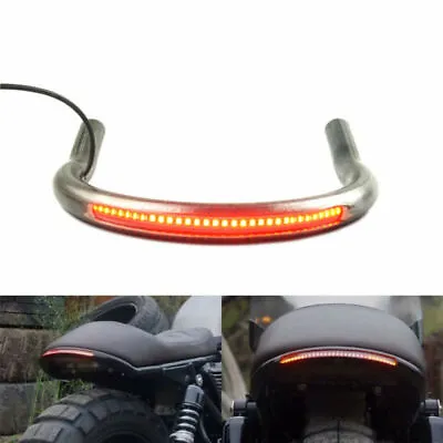 Cafe Racer Seat Frame Hoop Loop With LED Brake Turn Singal Tail Light Universal • $63.35