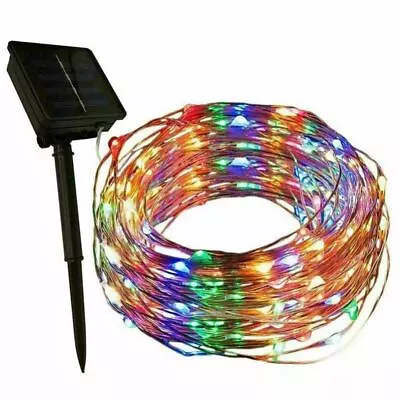 Color LEDs Solar Operated Mini Copper Wire String Fairy Lights Xmas Party Decora • $8.52