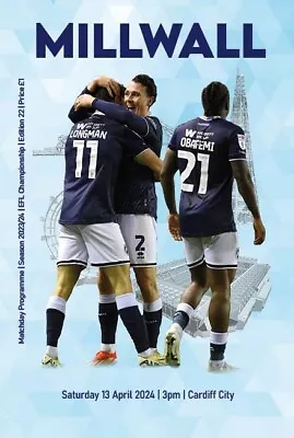 Millwall V Cardiff City 2024 Mint Condition • £4