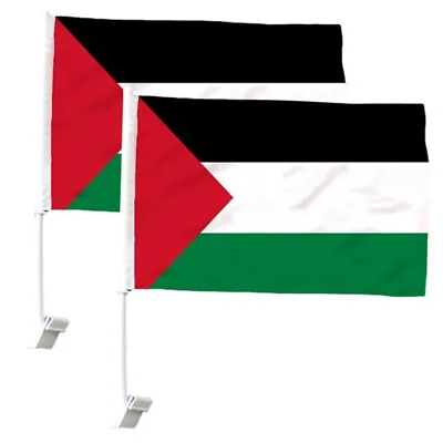 1/2pcs Palestine Car Flag Window Clip Flag For Patriotic Sports Events Parades • £5.25