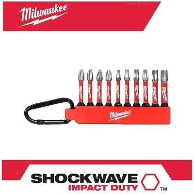 £8.99 • Buy 🎅 Milwaukee 4932480941 Shockwave Screwdriver Drill Bit Set Carabiner Pozi Torx
