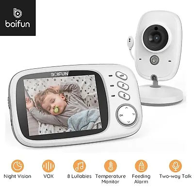 BOIFUN 3.2'' Video Baby Monitor Camera With Night VisionECO VOX Mode2-way Talk • £49.99