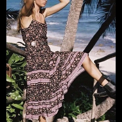 $50 • Buy Arnhem Vintage Bloom Midi Dress In Black - Size 6 - Perfect Condition