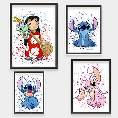 Lilo And Stitch Disney Cartoon Wall Art Poster Print Picture Home Kids A4 A3 • £3.99