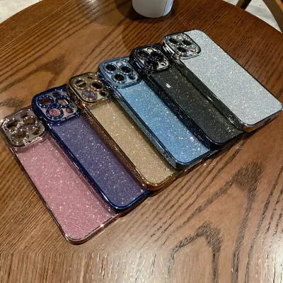 For IPhone 13 12 11 Pro Max X XR 8 7 Plus ShockProof Glitter Case Silicone Cover • $14.84