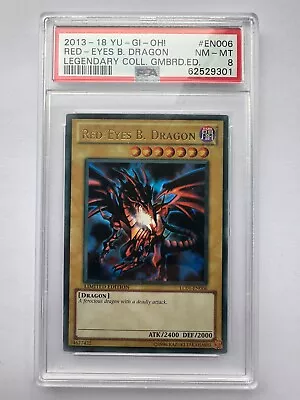 YuGiOh Legendary Collection - LC01-EN006 - Red Eyed Black Dragon - PSA 8 • £24.99