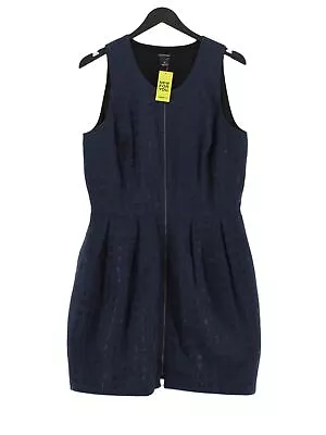 Club Monaco Women's Midi Dress UK 10 Blue Cotton • £24