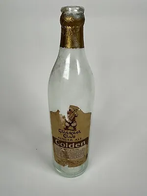 Vintage 15.5 Oz. Clicquot Club Golden Ginger Ale Bottle • $16