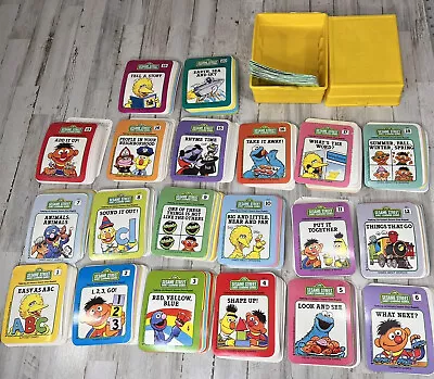 Vintage 1989 Sesame Street Early Learning Games Card Set W/ Case • $35.88