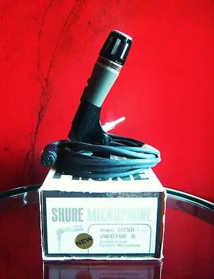 Vintage 1980s Shure 517SB / 515SB Dynamic Cardioid Microphone Lo Z W Accessories • $136